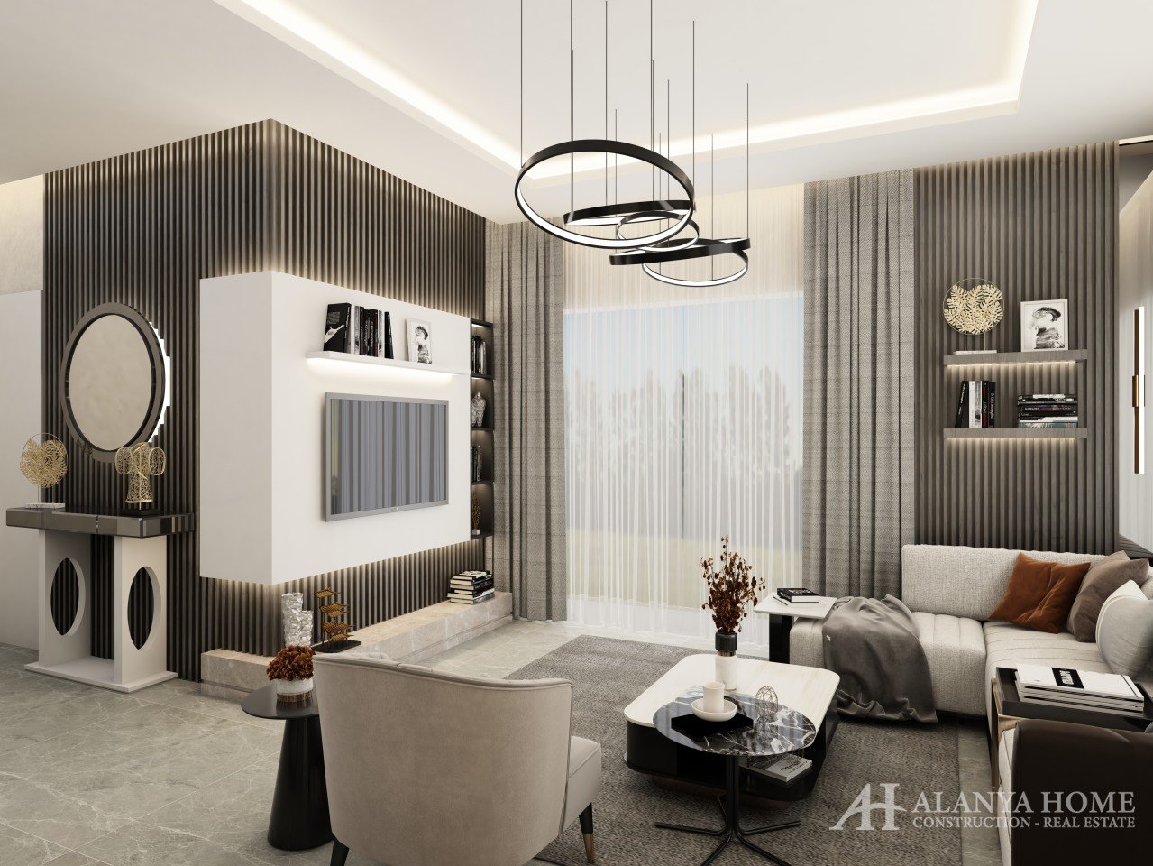 Vista Orange Kargicak آلانیا آنتالیا ترکیه خرید فروش ملک آپارتمان مبله یک خوابه در طرح اقساطی پروژه 